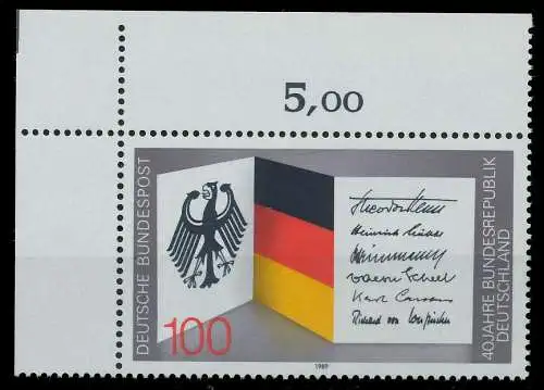 BRD 1989 Nr 1421 postfrisch ECKE-OLI S75D9DA