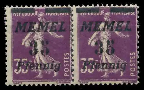 MEMEL 1922 Nr 84 postfrisch WAAGR PAAR 887A7E