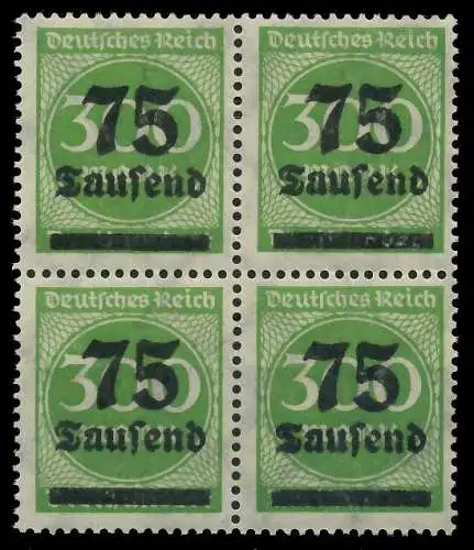 DEUTSCHES REICH 1923 HOCHINFLA Nr 286 postfrisch VIERER 89C6DA