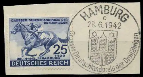 DEUTSCHES REICH 1942 Nr 814 zentrisch gestempelt Briefst³ck 8B0266