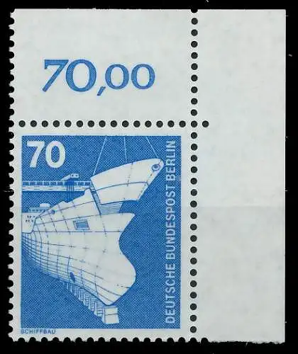 BERLIN DS INDUSTRIE U. TECHNIK Nr 500 postfrisch ECKE-O 8E8946