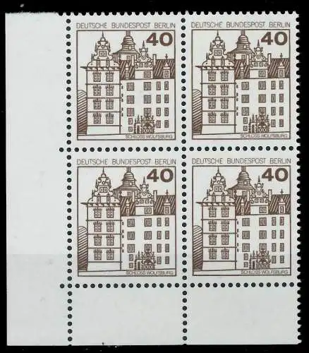 BERLIN DS BURGEN U. SCHLÖSSER Nr 614 postfrisch VIERERB 90ED46