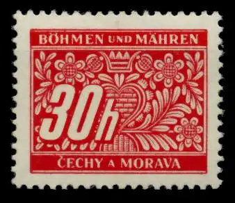 BÖHMEN MÄHREN PORTO Nr 4 postfrisch S51FB22