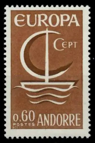 ANDORRA (FRANZ. POST) 1966 Nr 198 postfrisch SA46E56