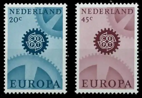 NIEDERLANDE 1967 Nr 878y-879y postfrisch 9D14BE