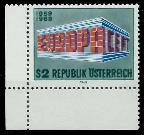 ÖSTERREICH 1969 Nr 1291 postfrisch ECKE-ULI 9D1C2E