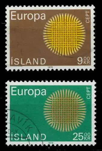 ISLAND 1970 Nr 442-443 gestempelt FF492A