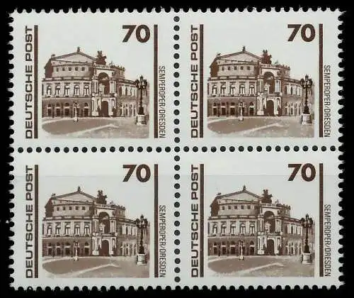 DDR DS BAUWERKE DENKMÄLER Nr 3348 postfrisch VIERERBLOC SAA200E