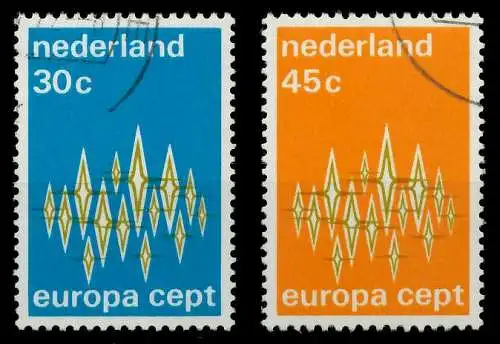 NIEDERLANDE 1972 Nr 987-988 gestempelt 04036A