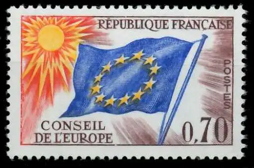 FRANKREICH DIENSTMARKEN EUROPARAT Nr 14 postfrisch SADFBD2