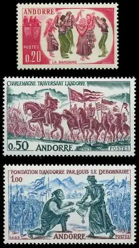 ANDORRA (FRANZ. POST) 1963 Nr 179-181 postfrisch SB0ECD6