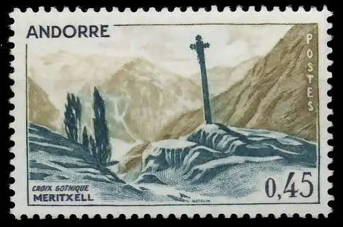 ANDORRA (FRANZ. POST) 1970 Nr 224 postfrisch SB0F00E