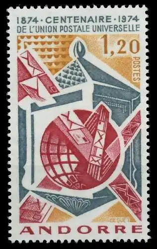 ANDORRA (FRANZ. POST) 1974 Nr 263 postfrisch SB14956