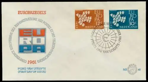 NIEDERLANDE 1961 Nr 765-766 BRIEF FDC 089516