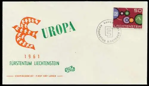 LIECHTENSTEIN 1961 Nr 414I BRIEF FDC 08951E