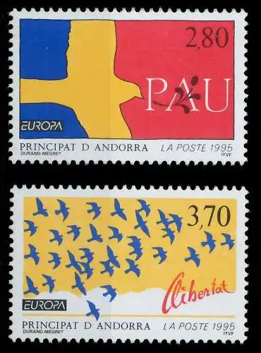 ANDORRA (FRANZ. POST) 1995 Nr 477-478 postfrisch 0A71DA