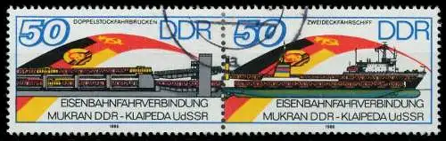 DDR ZUSAMMENDRUCK Nr WZd692 gestempelt WAAGR PAAR 0BB33E