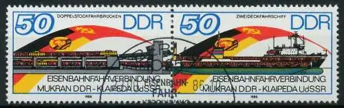 DDR ZUSAMMENDRUCK Nr WZd692 gestempelt WAAGR PAAR 0BB352