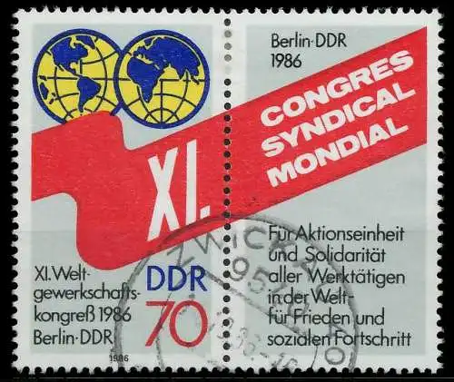 DDR ZUSAMMENDRUCK Nr WZd688 gestempelt WAAGR PAAR 0BB74A