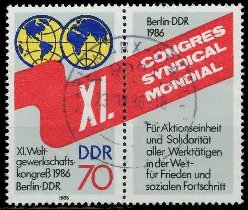 DDR ZUSAMMENDRUCK Nr WZd688 zentrisch gestempelt WAAGR PAAR 0BB74E