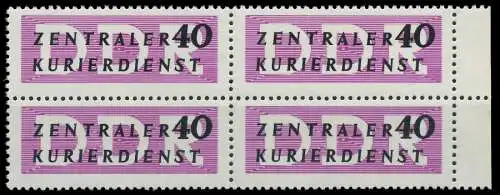 DDR DIENST VERWALTUNGSPOST-A ZKD Nr 8 postfrisch VIERER 1D28DA