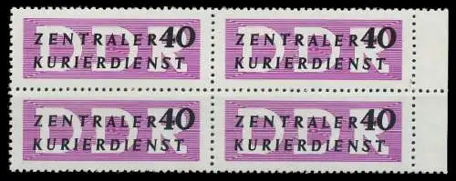 DDR DIENST VERWALTUNGSPOST-A ZKD Nr 8 postfrisch VIERER 1D28EA