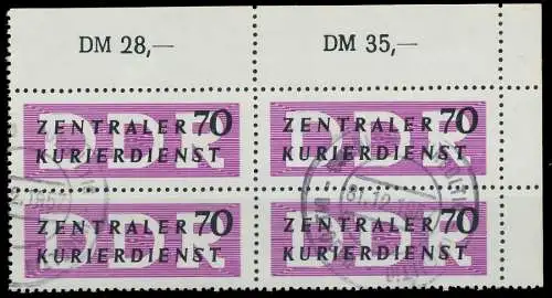 DDR DIENST VERWALTUNGSPOST-A ZKD Nr 9 gestempelt VIERERB 1D293E