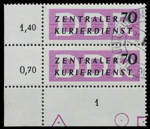 DDR DIENST VERWALTUNGSPOST-A ZKD Nr 9 gestempelt SENKR P 1D294A