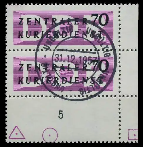 DDR DIENST VERWALTUNGSPOST-A ZKD Nr 9L gestempelt SENKR 1D2952