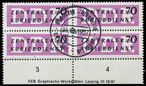 DDR DIENST VERWALTUNGSPOST-A ZKD Nr 9 DV gestempelt WAAG 1D2956