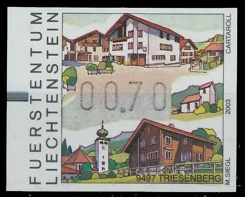 LIECHTENSTEIN AUTOMATENMARKEN Nr 23-070 postfrisch 284D42