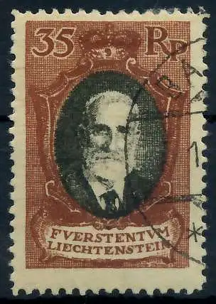 LIECHTENSTEIN 1921 Nr 56B gestempelt 28E126