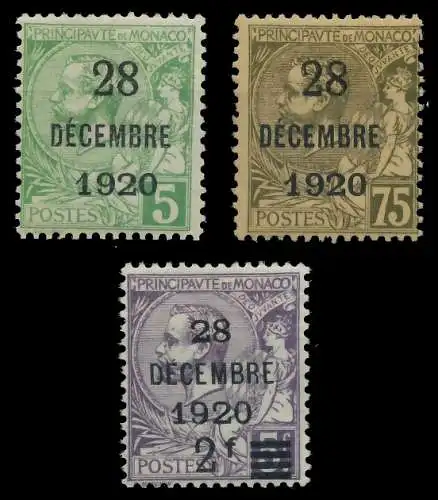 MONACO 1921 Nr 46-48 ungebraucht 3AD69E