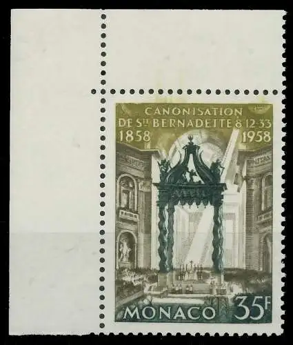 MONACO 1958 Nr 598 postfrisch ECKE-OLI 3BA762