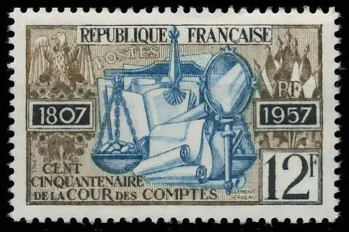 FRANKREICH 1957 Nr 1135 postfrisch SF5B17A