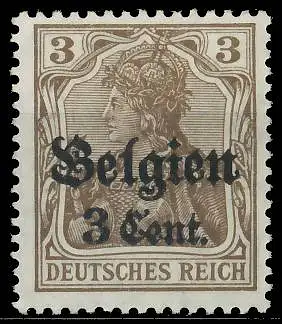 BES. 1WK LANDESPOST BELGIEN Nr 11b postfrisch gepr. 41E7E2