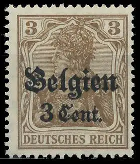 BES. 1WK LANDESPOST BELGIEN Nr 11b postfrisch gepr. 41E7EE