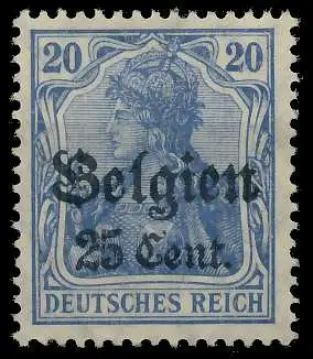 BES. 1WK LANDESPOST BELGIEN Nr 18b postfrisch 45A7CE