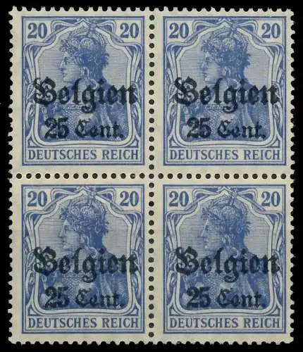 BES. 1WK LANDESPOST BELGIEN Nr 18b postfrisch VIERERBLO 45A8F6