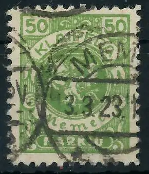 MEMEL 1923 Nr 145 gestempelt gepr. 473126