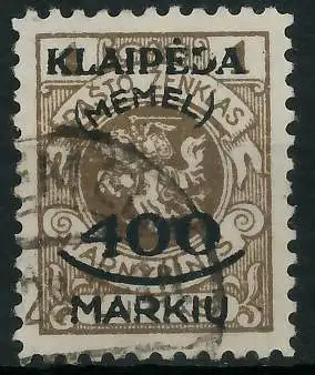 MEMEL 1923 Nr 128 gestempelt gepr. 47890A