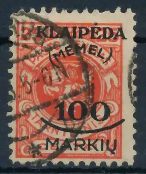 MEMEL 1923 Nr 127 gestempelt gepr. 4788F6