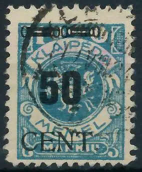 MEMEL 1923 Nr 191 gestempelt gepr. 478A02