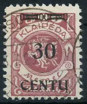 MEMEL 1923 Nr 172BI zentrisch gestempelt gepr. 478AA6