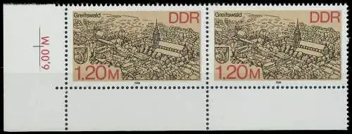 DDR 1988 Nr 3166I postfrisch WAAGR PAAR ECKE-ULI 4B95FE