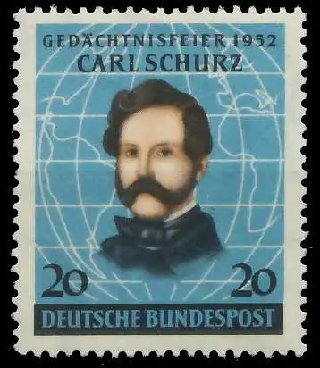 BRD BUND 1952 Nr 155 postfrisch 53AA1A