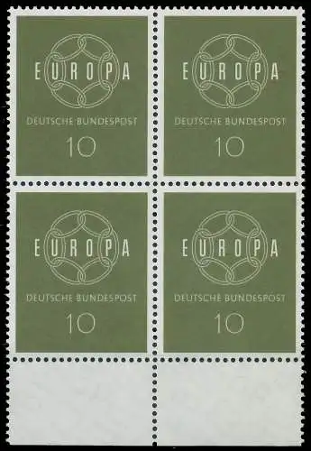 BRD BUND 1959 Nr 320 postfrisch VIERERBLOCK URA 558336