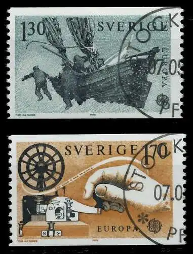 SCHWEDEN 1979 Nr 1058-1059 gestempelt 58D476