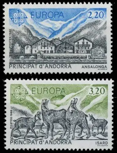 ANDORRA (FRANZ. POST) 1986 Nr 369-370 postfrisch 5C5F2A