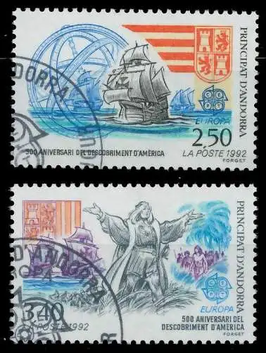 ANDORRA (FRANZ. POST) 1992 Nr 437-438 gestempelt 5D8D4A